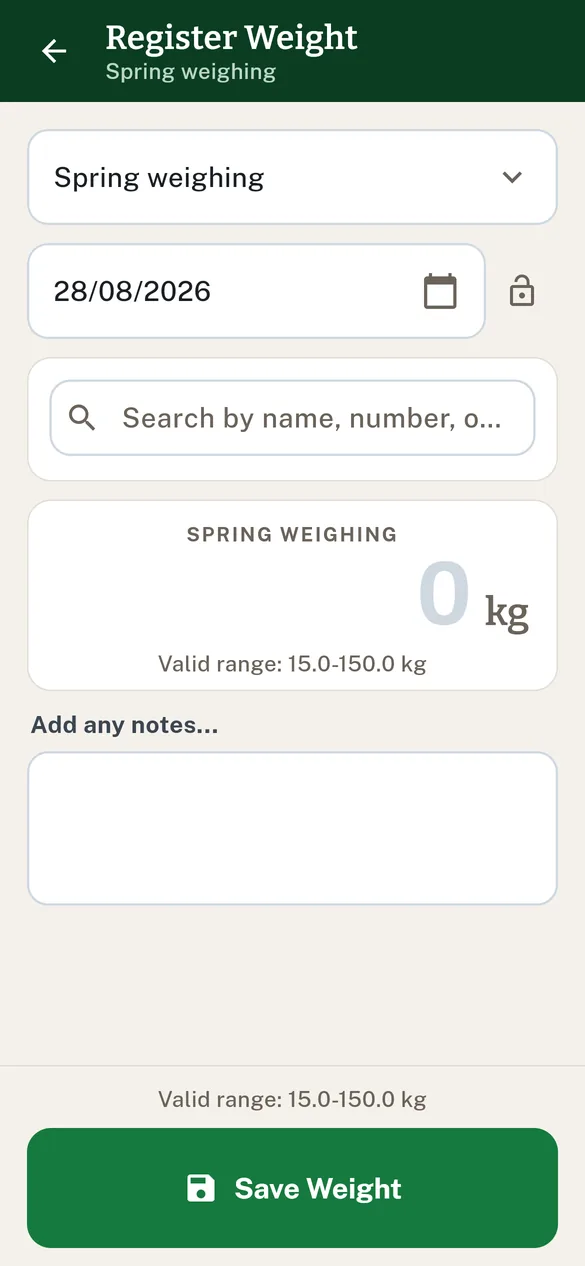 The empty registration form